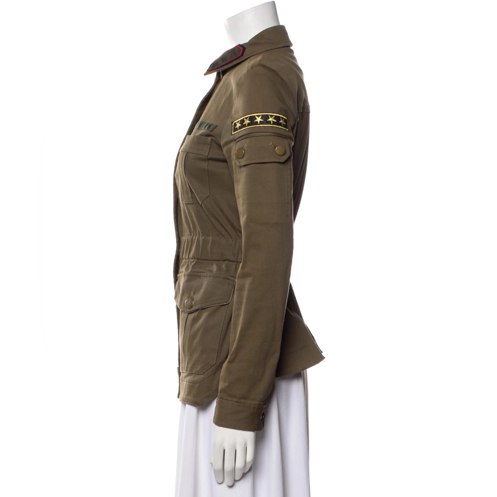 VERONICA BEARD Blazer Jacket Utility Coat Green Camp Military Sz 0